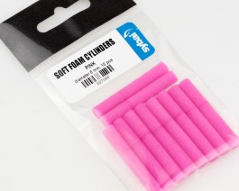 Soft Foam Cylinders, Pink, 6 mm